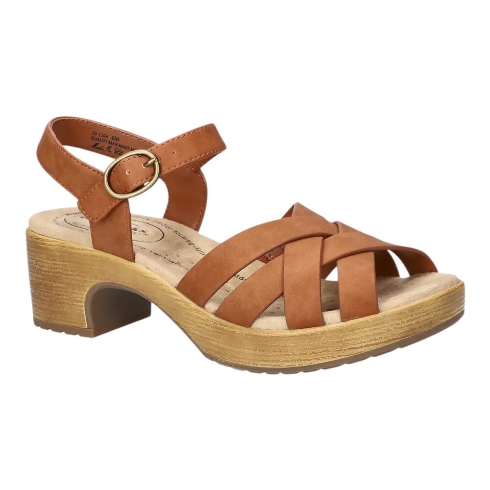 Easy Street Women's Easy Works Miyah Slip Resistant Sandals Tan Size 8 W
